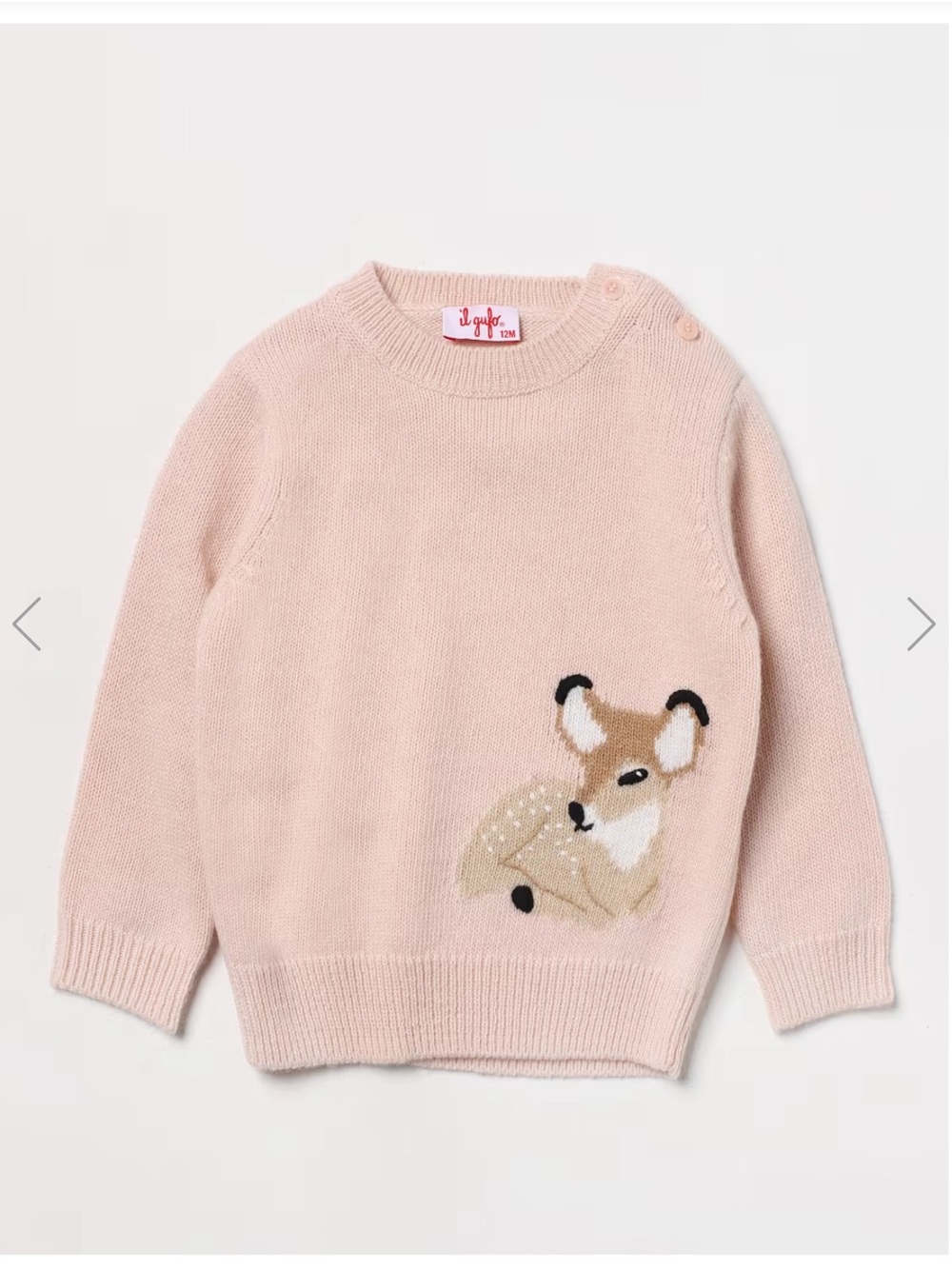IL GUFO  Light Pink virgin wool 100% Sweater